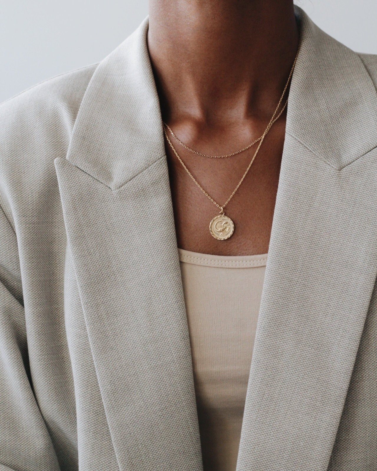 Waterproof - Scorpio - 18k Gold Vermeil - Scorpio Zodiac Necklace - Scorpio Constellation Necklace - Layering - Zodiac Jewelry