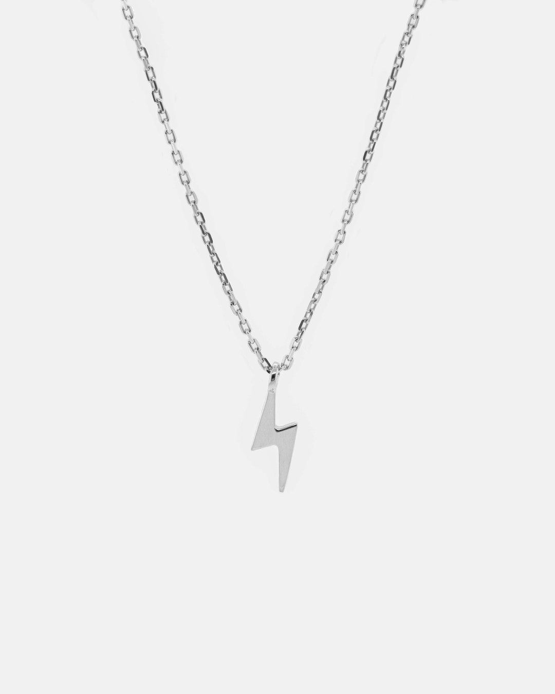Dainty Lightning Bolt Necklace 925 Sterling Silver Necklace Minimalist