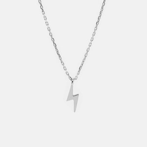Dainty Lightning Bolt Necklace - 925 Sterling Silver Necklace - Minimalist Necklace - Dainty Lightning necklace - Everyday Necklace