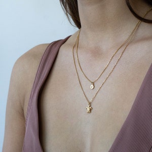 Waterproof Turtle Necklace 18k Gold Vermeil Necklace Minimalist Necklace Dainty Necklace Layering Necklace Everyday Necklace image 4