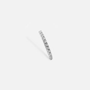Ear Cuff 925 Sterling Silver Solid Silver Ear Cuff White Stone Ear Cuff Stack White CZ Hoops Layering Stacking REDCHERRYBLVD image 3