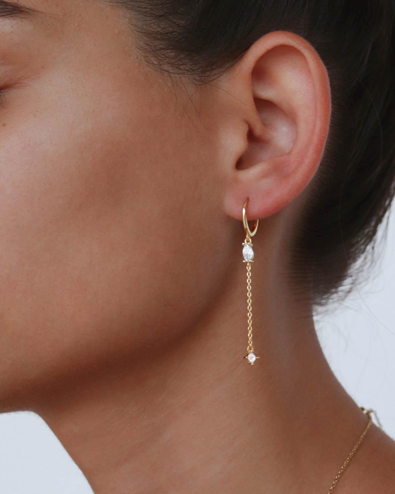 ピアス LESS IS MORE Single sale 14K gold one touch stripe earrings ピアス IS MORE gold touch earrings Single one sale 14K LESS stripe