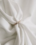 Waterproof - White CZ Ring - 18k Gold Vermeil Ring - White Zirconia Ring - Minimalist Ring - Layering Ring - Dainty Ring -  Stacking Ring