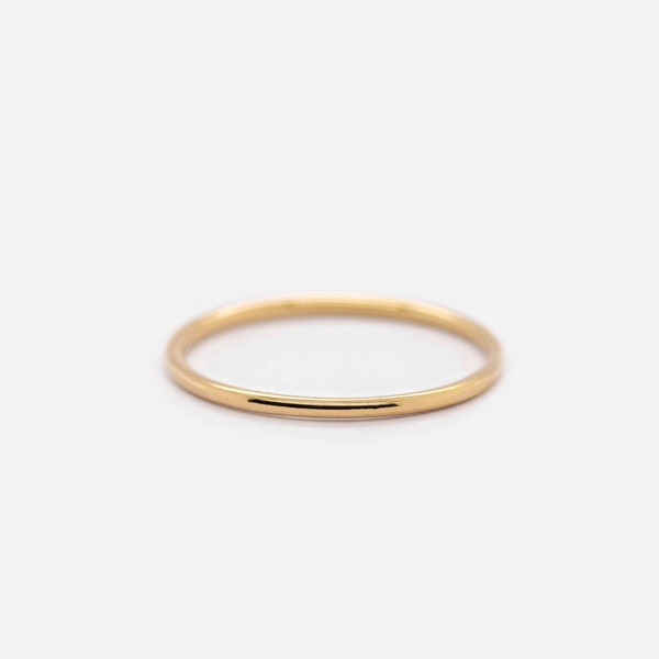 Waterproof - Band Ring - 18K Gold Vermeil Ring - Solid 925 Sterling Silver - Minimalist Ring - Layering - Stacking Ring - Minimal Ring