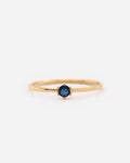 Waterproof - Blue CZ Ring - 18K Gold Vermeil Ring - Solid 925 Sterling Silver - Layering - Stacking Ring - Minimalistic Ring - Bestseller