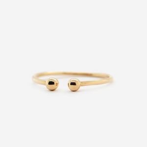 Wasserdichter Offener Kugelring 18k Gold Vermeil Ring Minimalistischer Ring Bandring Schichtring Stapelring REDCHERRYBLVD Bild 7