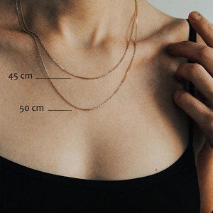 Waterproof Disk Necklace 18k Gold Vermeil Minimalist Necklace Dainty Necklace Circle pendant Layering Necklace image 10