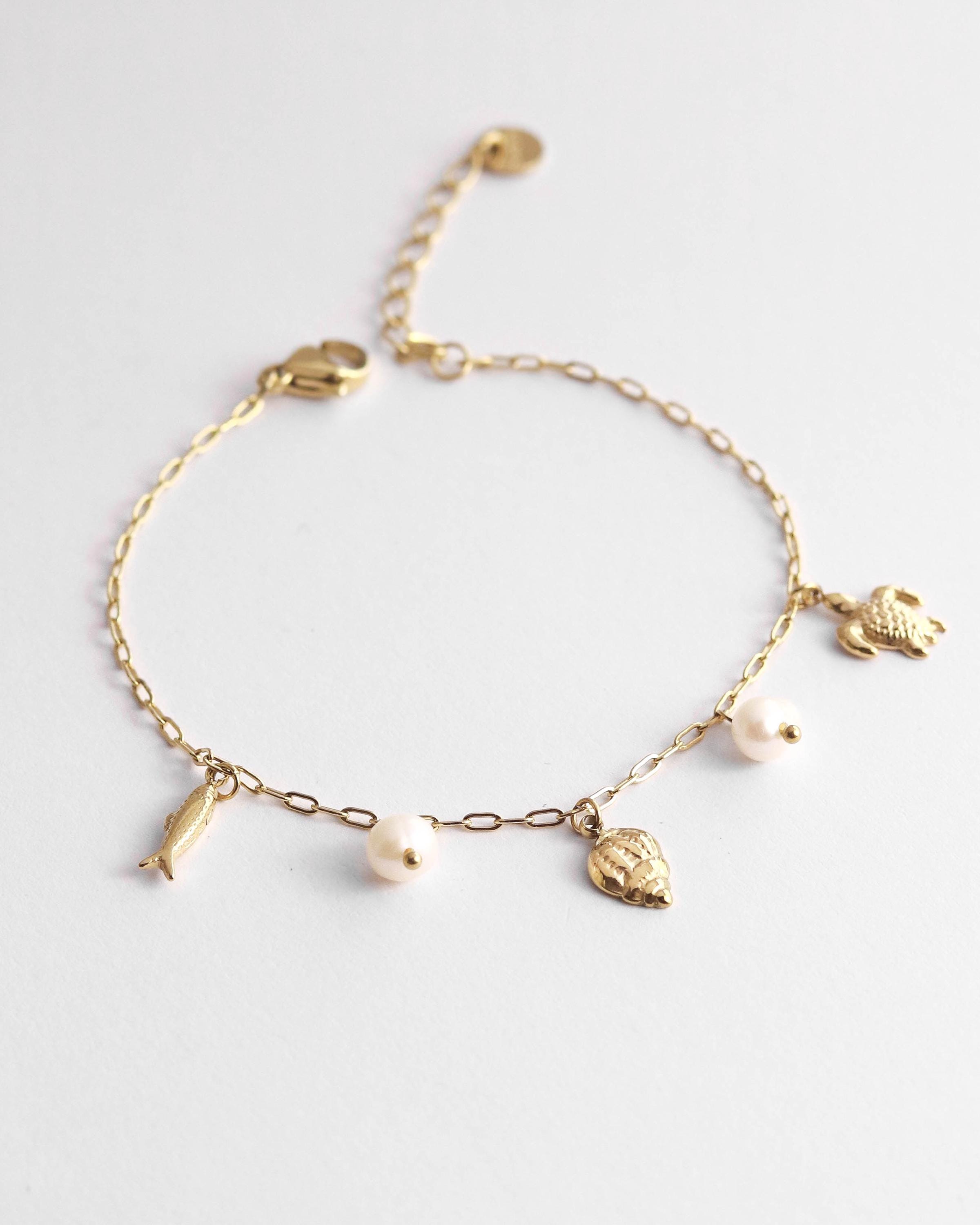 Never Fades - 18K Gold Pearl Bracelet - Water Resistant