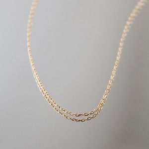 Waterproof 18k Vermeil Chain Necklace Minimalist Necklace Stack Dainty Chain Everyday Necklace Stacking Layering Necklace image 4