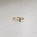 18k Gold Vermeil Ring - Black CZ Ring -  Black Zirconia Ring - Minimalist Ring - Layering - Stacking Ring - REDCHERRYBLVD 