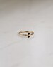 18k Gold Vermeil Ring - Black CZ Ring - Black Zirconia Ring - Minimalist Ring - Layering - Stacking Ring - REDCHERRYBLVD