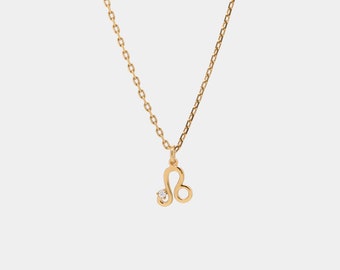 Waterproof - Leo - 18k Gold Vermeil - Leo Zodiac Necklace - Leo Constellation Necklace - Leo Necklace Layering Necklace - Zodiac Jewelry