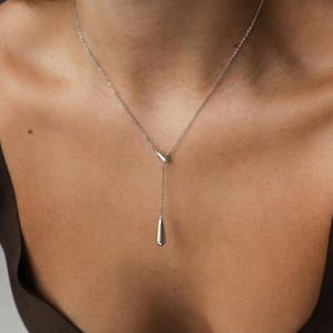 Never Fades - Wassertropfen Halskette - Minimalistische Halskette - Layering Halskette