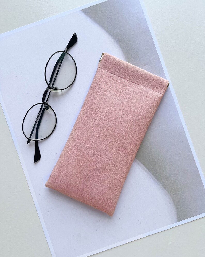 Premium Quality Sunglasses Case Leather Glasses Case Soft Glasses Holder Gift for Her Leather Sunglasses Case Gift For Girlfriend image 4