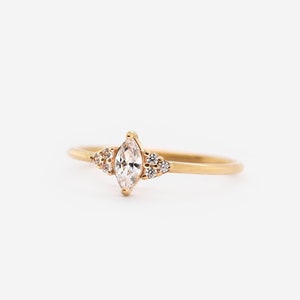 18k Gold Vermeil Ring Waterproof Ring 925 Sterling Silver White CZ Ring Layering Ring Stacking Ring Minimalistic Ring zdjęcie 6