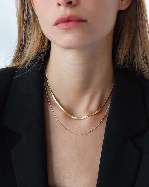 さらに100円引き◆MISCHIEF◆RHOMBUS SNAKE NECKLACE Solid Gold Pave Diamond Snake Necklace – Raf the Label