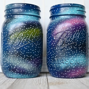 Galaxy Pint Mason Jar / Galaxy Decoration / Galaxy Decor / Galaxy