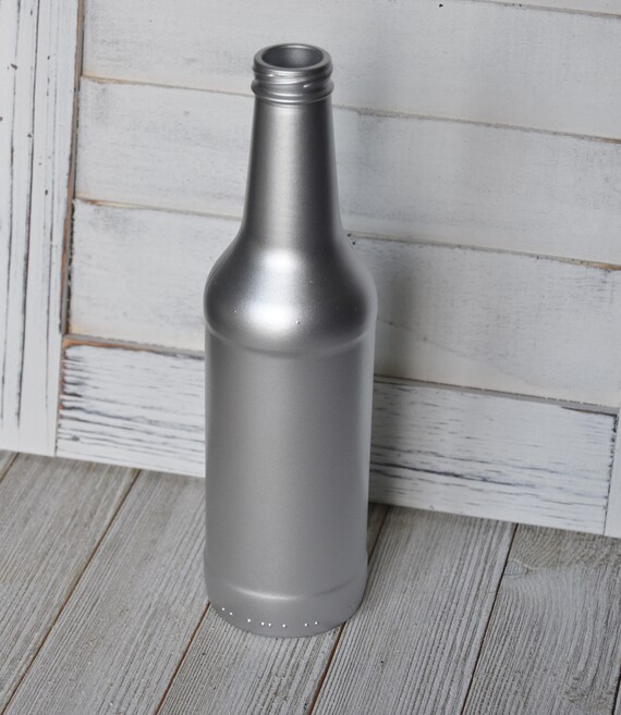 Silver Beer Bottle Centerpiece Wedding Centerpiece Bridal Etsy