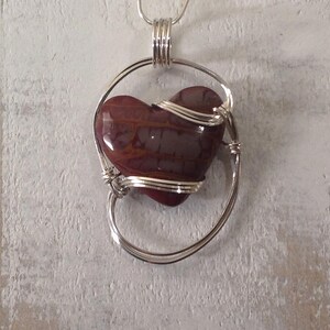 Valentines Day Wire Wrapped Heart Shape Pendant