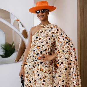 AYANNA AFRICAN PRINT mono strap dress