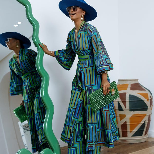 FADE AFRICAN PRINT kimono