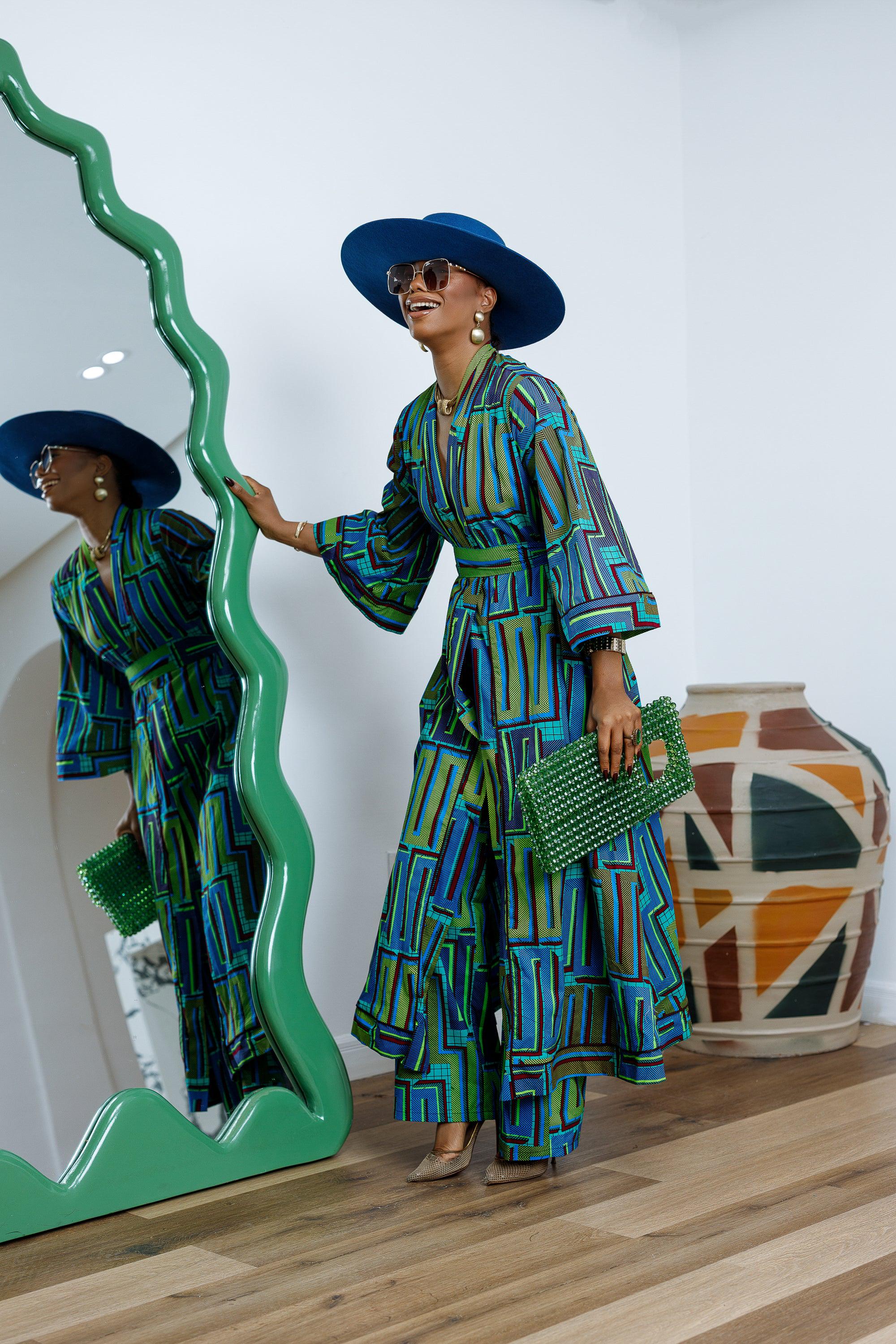 Navy Blue Kente Dress - Etsy