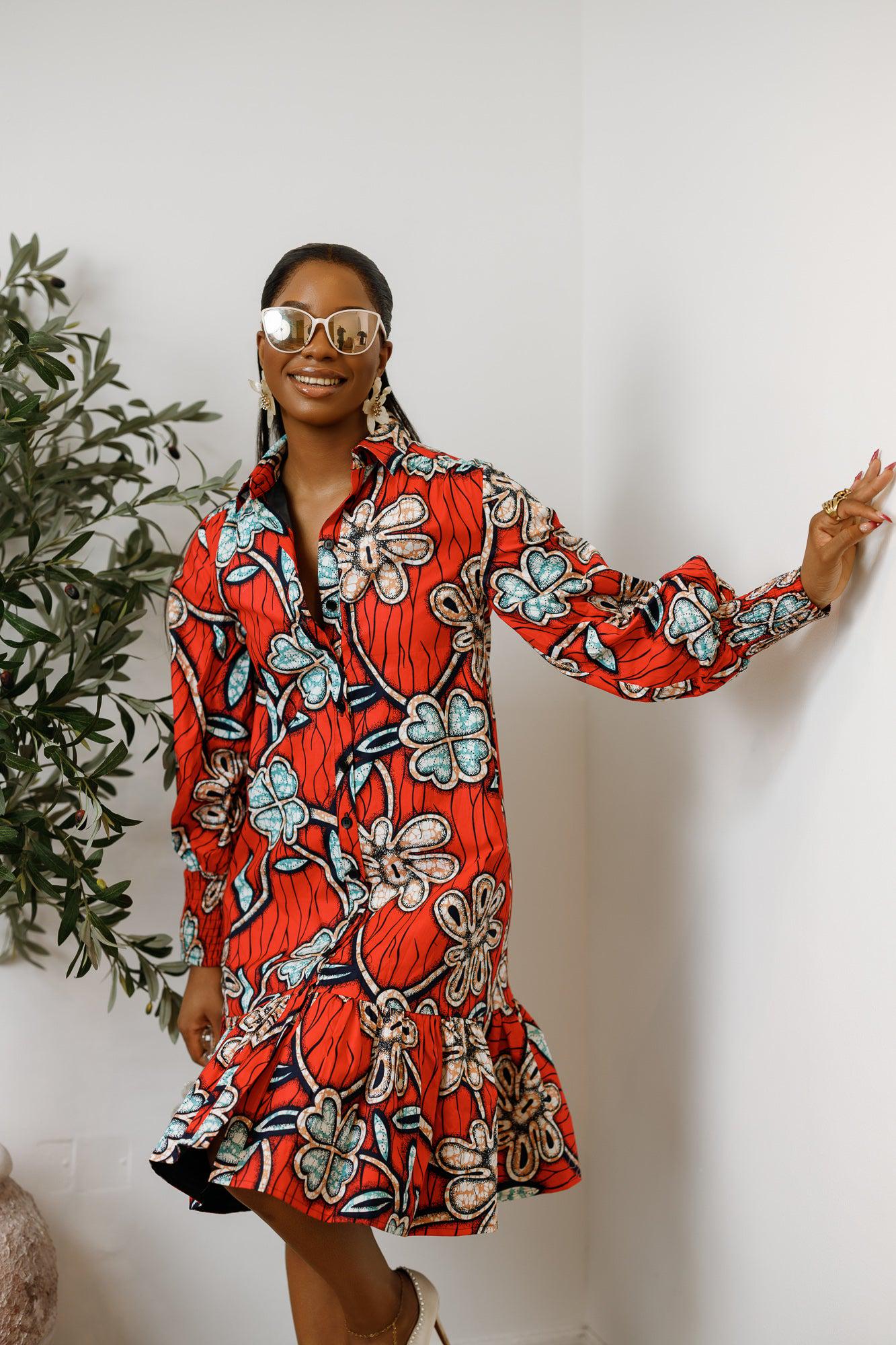 Ankara Shirt Dress - Etsy