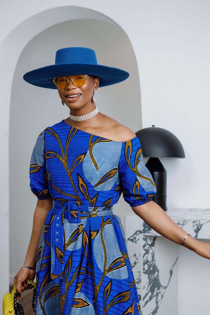 ROLU AFRICAN PRINT off Shoulder Dress - Etsy