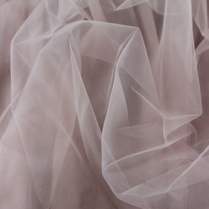 Taupe soft luxury tulle Grey-brown tulle fabric Tutu fabric Wedding tulle material Tulle net fabric Party decoration - 300 сm width #65