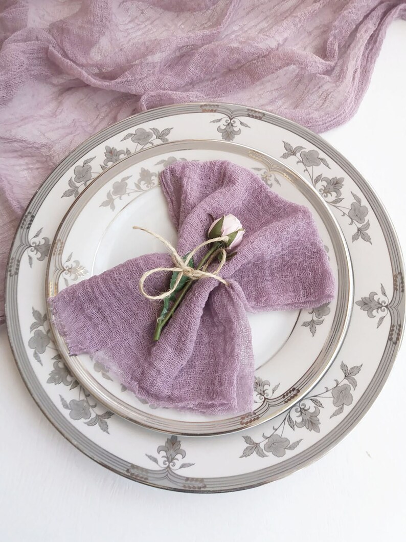 Wedding cotton napkins Dusty mauve Cheesecloth Dinner Etsy