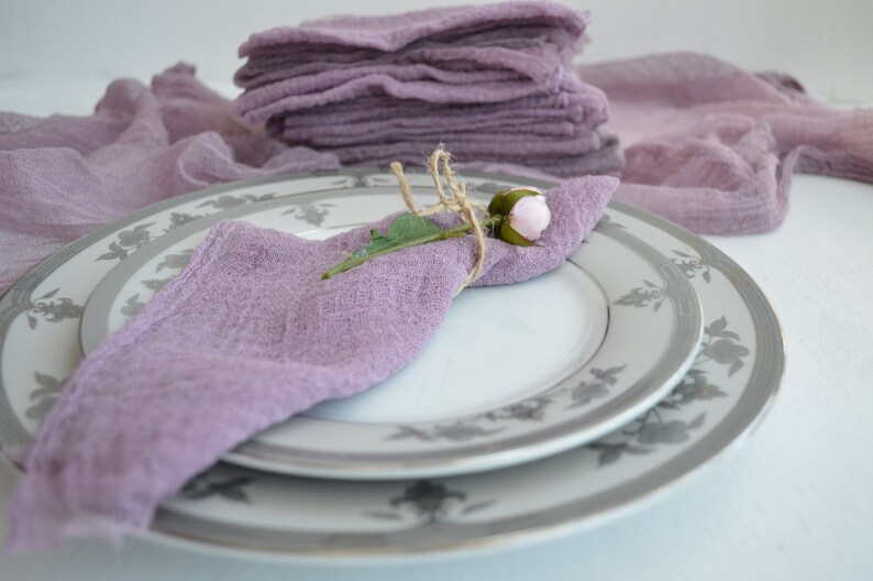 Wedding Cotton Napkins Dusty Mauve Cheesecloth Dinner Etsy