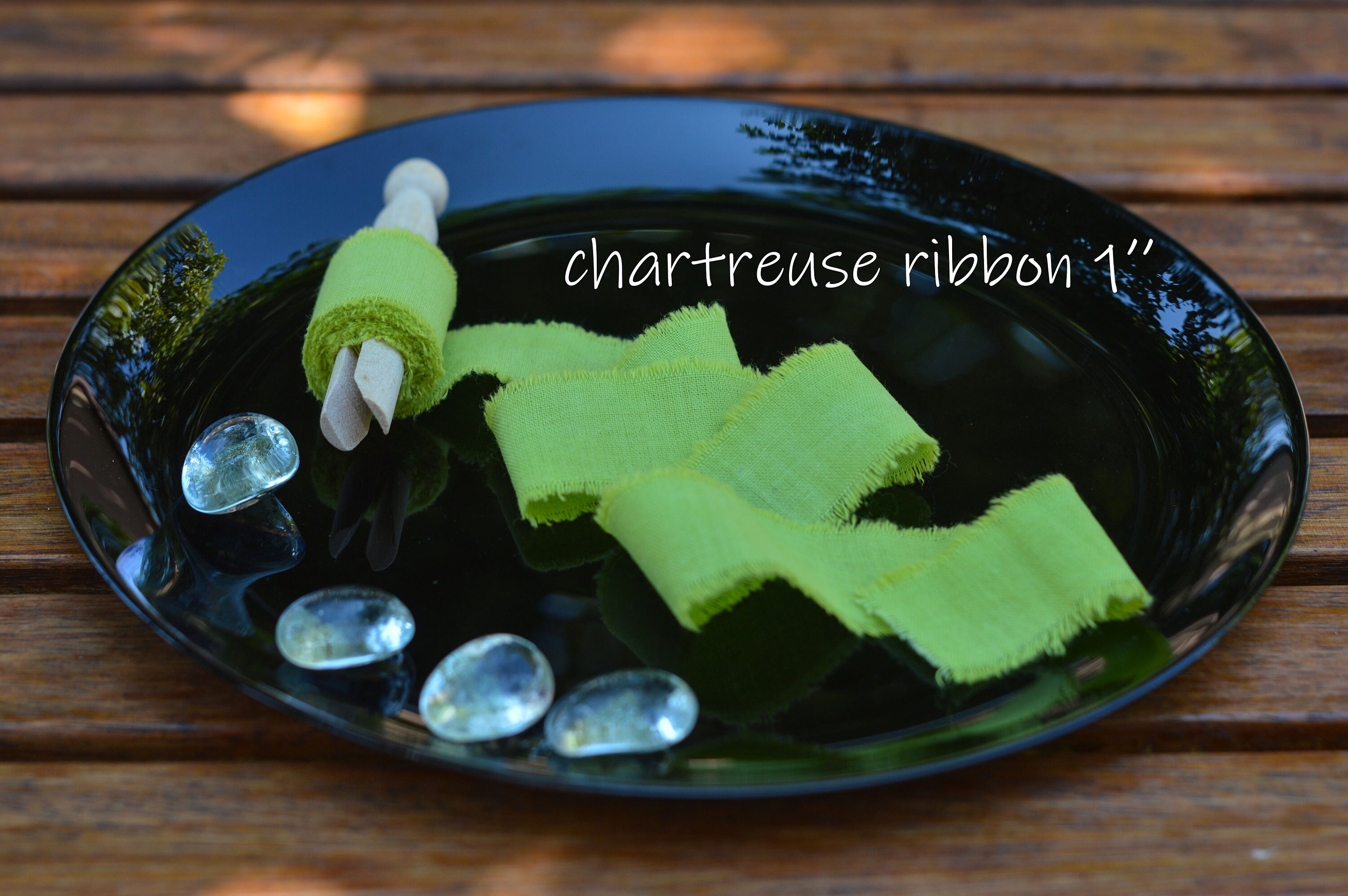Hand Dyed Chartreuse Cotton Ribbon Fresh Lime Rustic Wedding Decor - Etsy