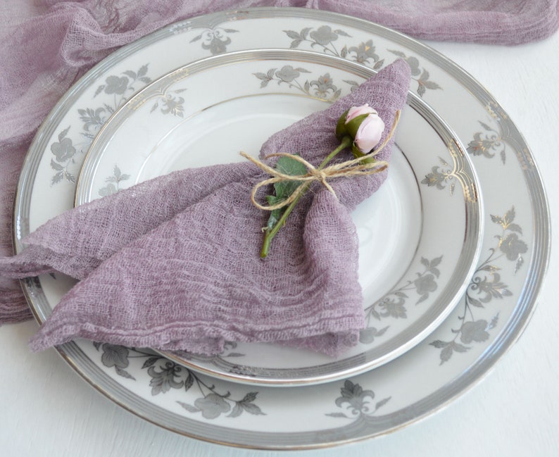 Wedding Cotton Napkins Dusty Mauve Cheesecloth Dinner Etsy