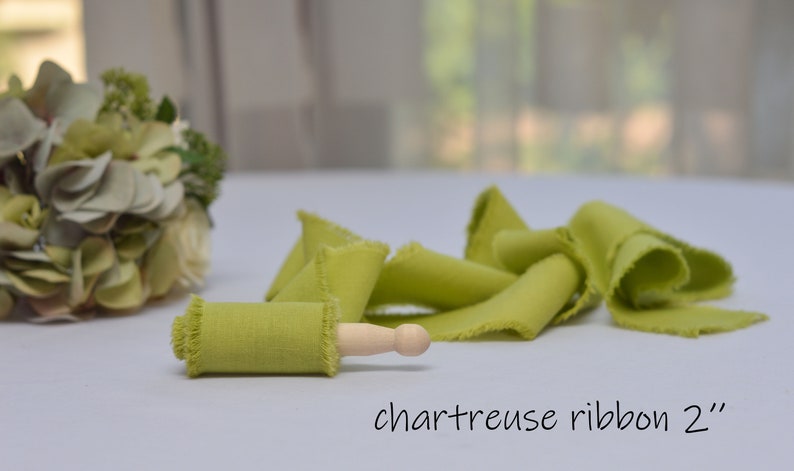 Hand Dyed Chartreuse Cotton Ribbon Fresh Lime Rustic Wedding Decor - Etsy