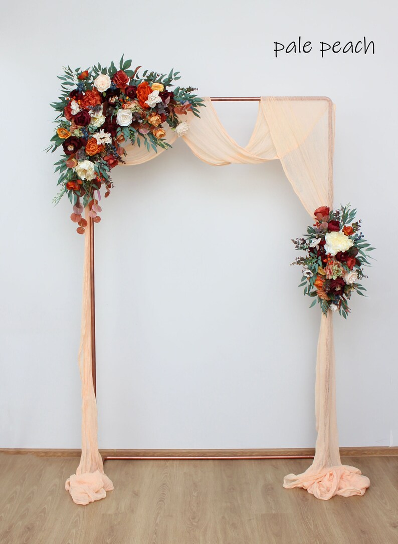 Wedding Arch Fabric Drape BURGUNDY Handdyed Gauze Draping Etsy