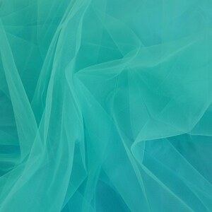 Turquoise soft luxury tulle Wedding tulle material Tutu fabric Tulle net fabric Tulle party decoration - 300 сm width #15