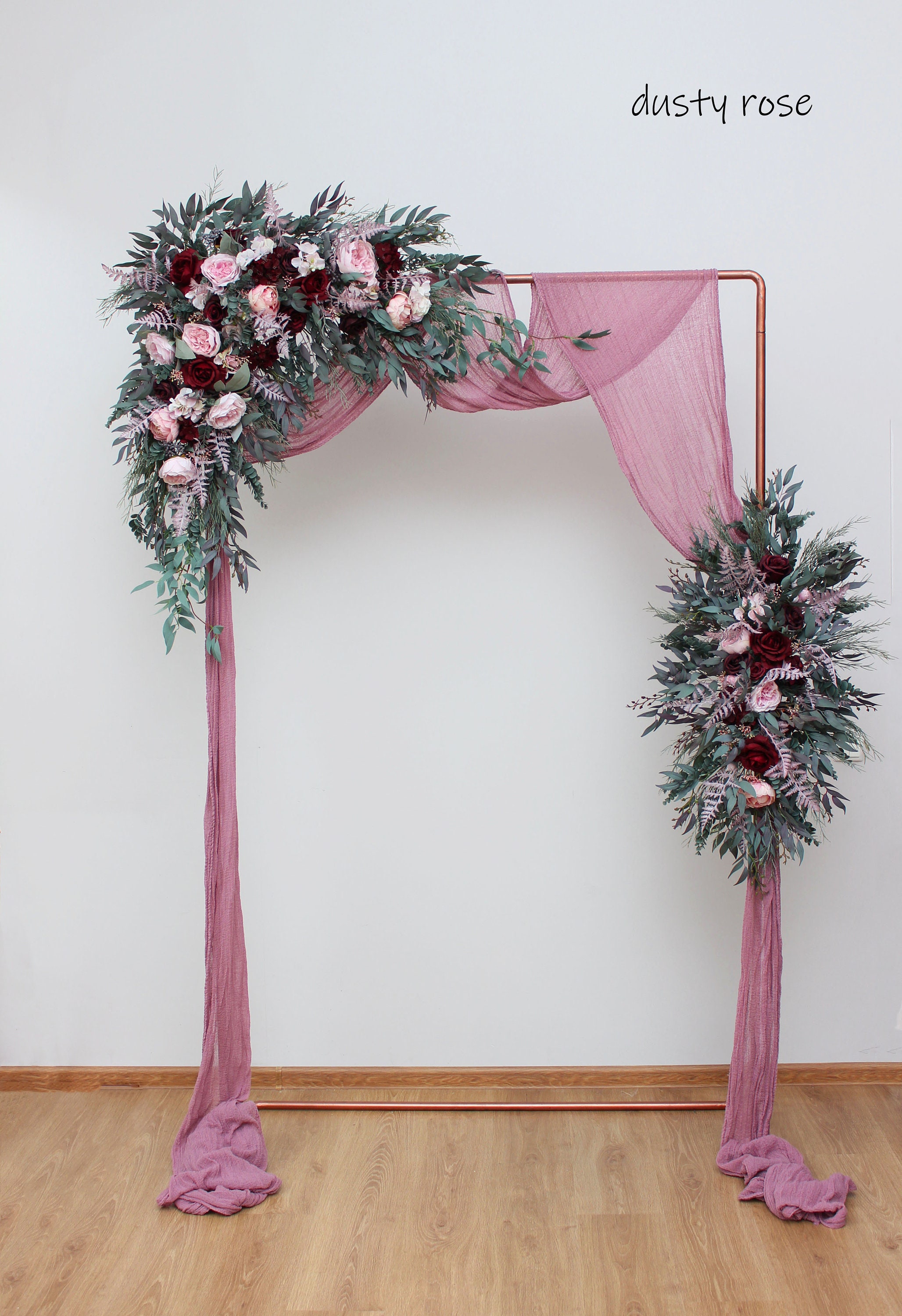 Wedding Arch Fabric Drape BURGUNDY Handdyed Gauze Draping Etsy