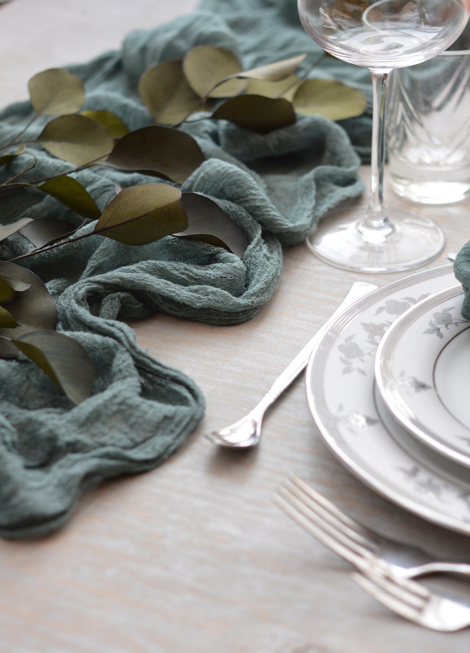 Sage green gauze napkins Hand dyed Dinner Napkin Green gray Etsy