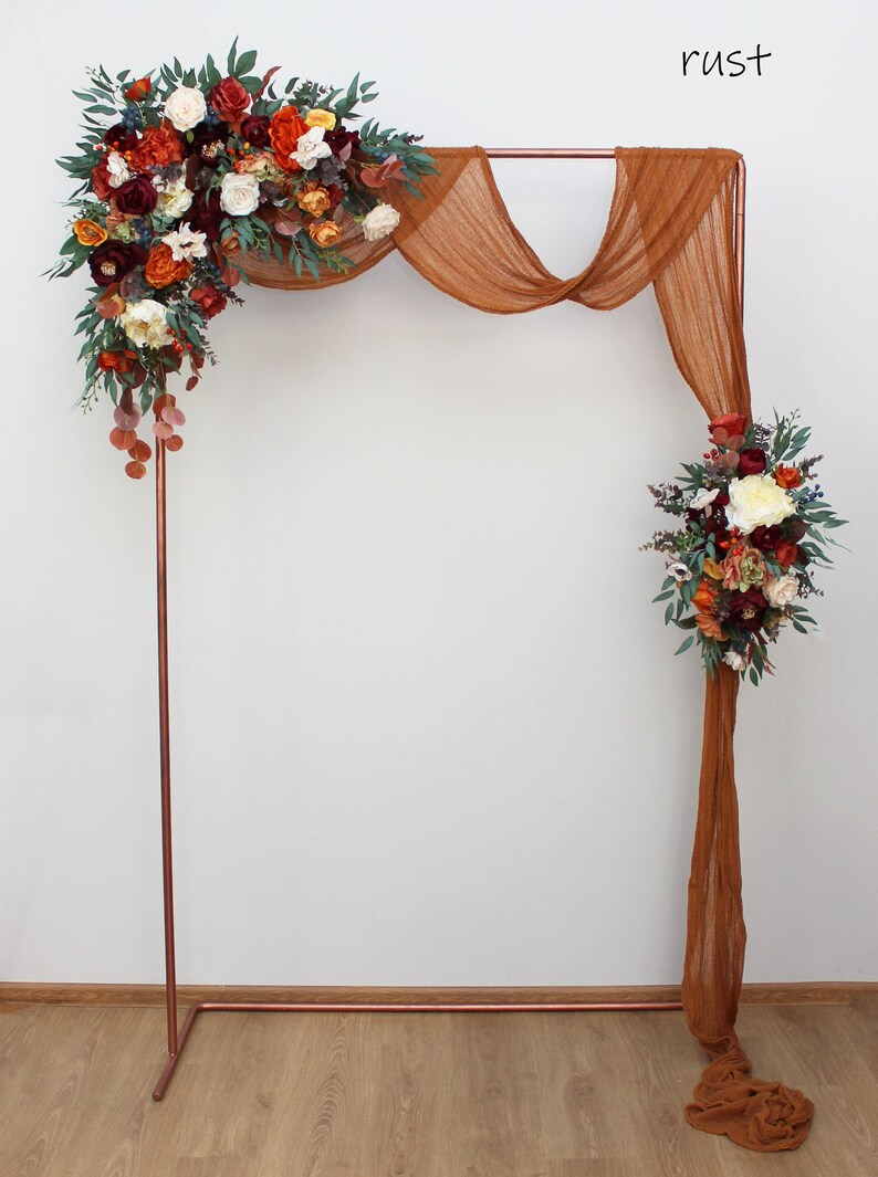 Wedding Arch Fabric Drape BURGUNDY Handdyed Gauze Draping Etsy