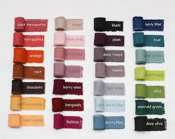 Hand Dyed Cotton Ribbon 28 Colors Rustic Wedding Decor Width 3y/2,75m Bouquet ribbon Gift wrapping Invitation decor