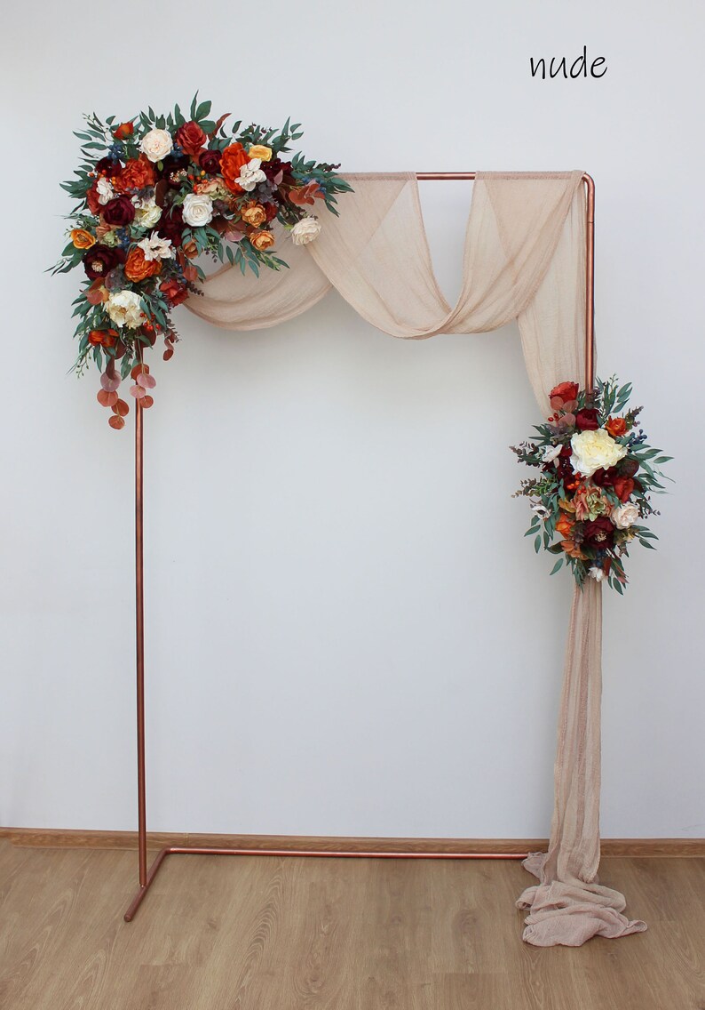 Wedding Arch Fabric Drape BURGUNDY Handdyed Gauze Draping Etsy