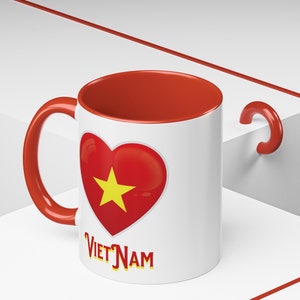 Gift for Vietnamese friends - Heart Design Accent Coffee MugAccent Coffee Mug (11, 15oz)