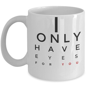 Funny Eye Chart Coffee Mug- Vintage Eye Chart- Eye Test-Optometry Gift