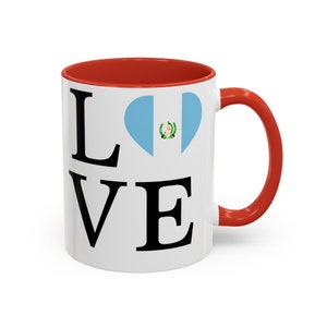 Handcrafted Coffee Mug with Accent Colors - Perfect Gift for Guatemalan Heritage Lovers