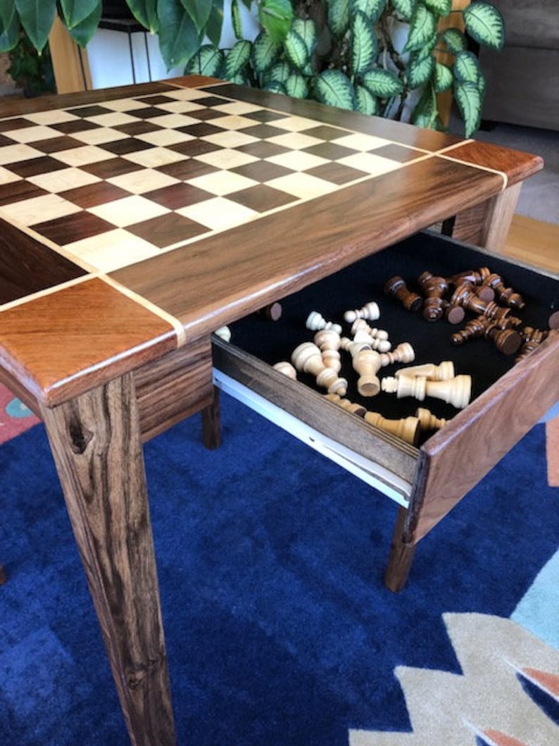 Black Walnut Chess Table image 2