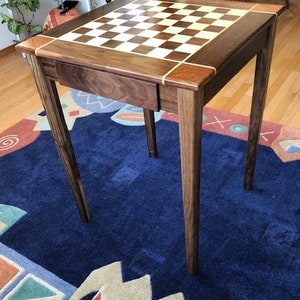 Black Walnut Chess Table image 6