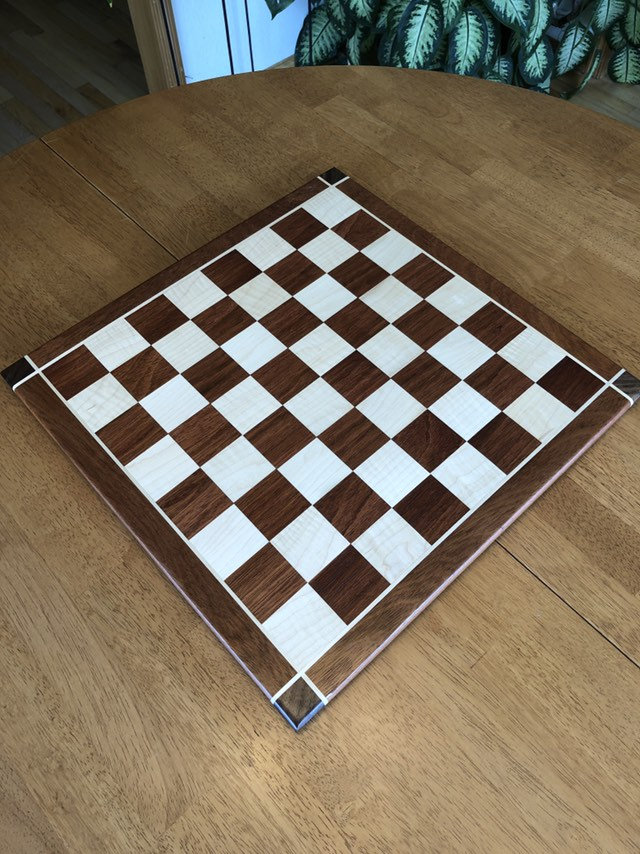 Mission Craft South American Walnut & Maple Solid Wood Chess Board - 2.25  Squares