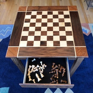 Black Walnut Chess Table image 8