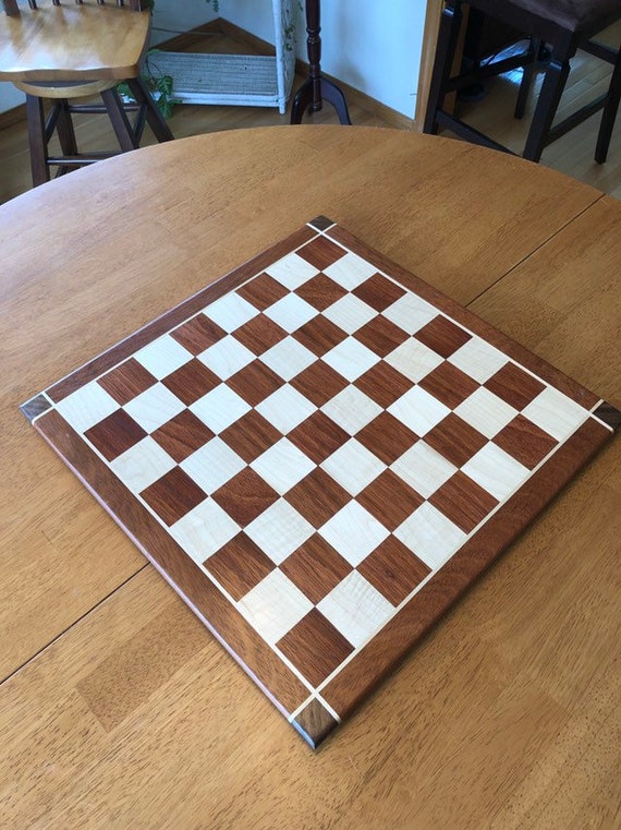  The House of Staunton Folding Walnut & Maple Wooden Chess Board  - 2.25 with Notation & Logo : Toys & Games