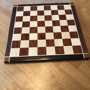 Black walnut, Cherry and maple chessboard image 3